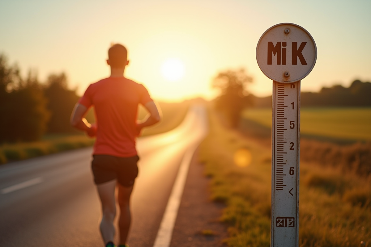 Homme coureur près d