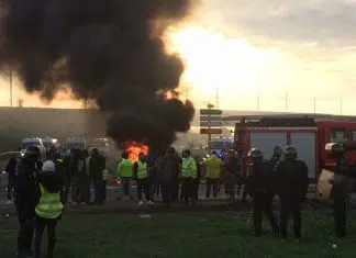 Incendie d’un des bastions des gilets jaunes